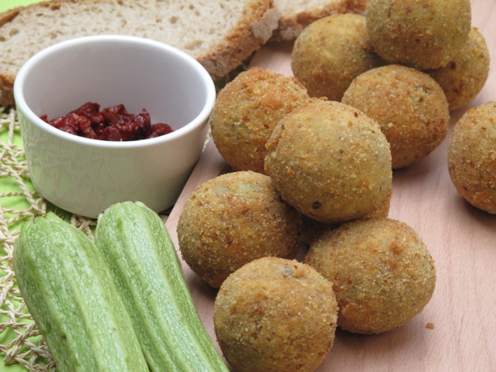 polpette di pane e zucchine fritte
